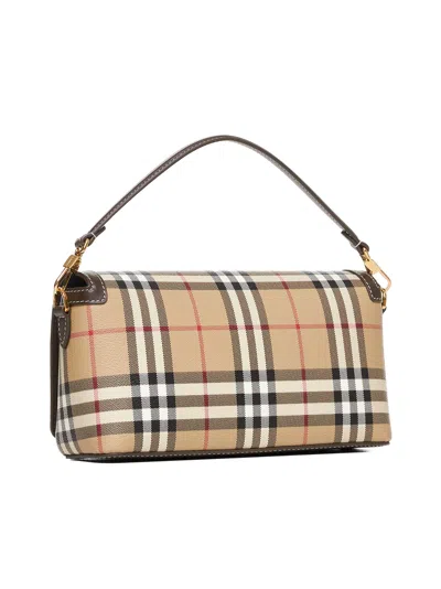 Shop Burberry Shoulder Bag In Vntg Chk/military