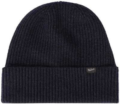 Shop Woolrich Ribbed Knit Beanie In Blue