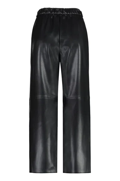 Shop 's Max Mara Luciana Faux Leather Trousers In Nero