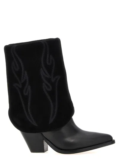 Sonora Rancho Reverse Ankle Boot In Black