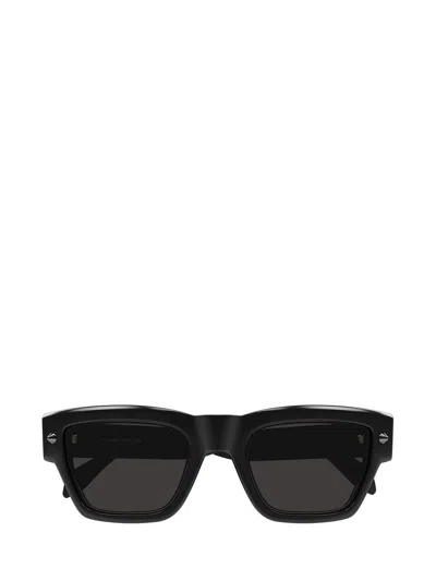 Shop Alexander Mcqueen Square Frame Sunglasses Sunglasses In 001 Black Black Grey