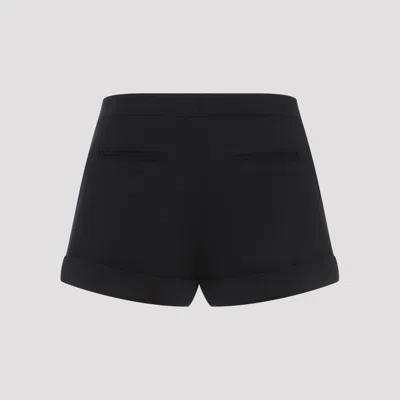 Tom Ford Blue Virgin Wool Bermudas In Midnight Blue