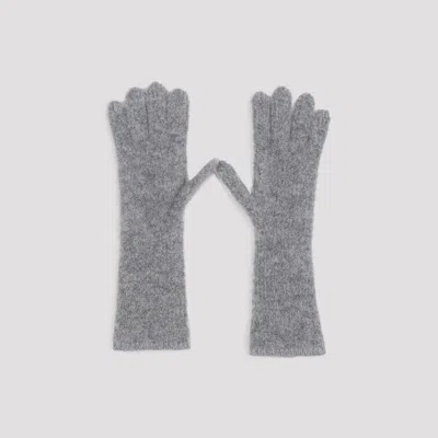 Shop Jacquemus Les Gants Gros Grain Gloves In Dark Grey