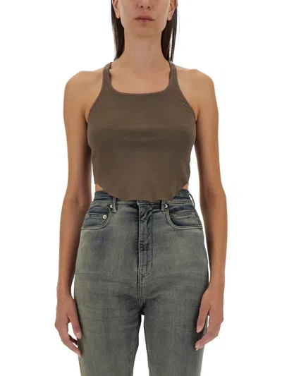 Drkshdw Tank Top In Beige