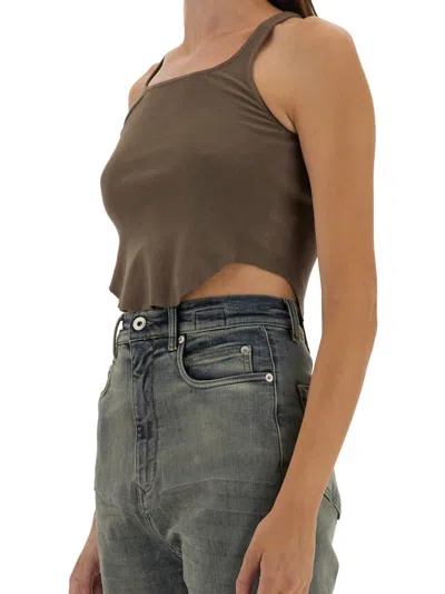 Drkshdw Tank Top In Beige