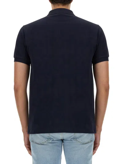 Bally Cotton Logo Piquet Polo In Blue