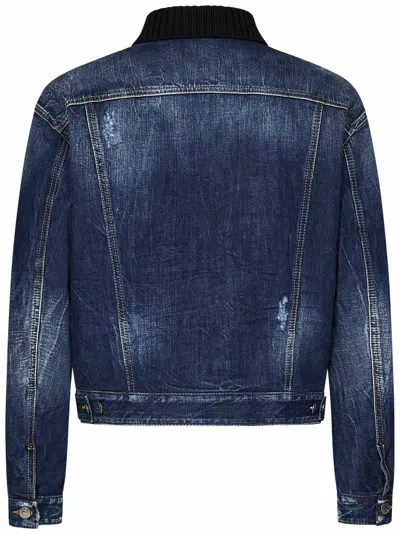 Shop Dsquared2 Canadian Denim Jacket In Blue