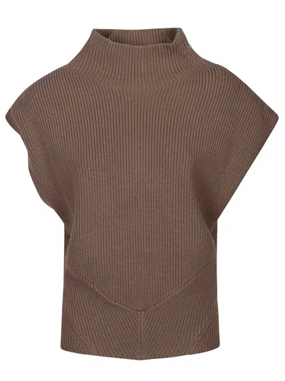 Shop Iro Kenda Sleeveless Sweater In Khaki