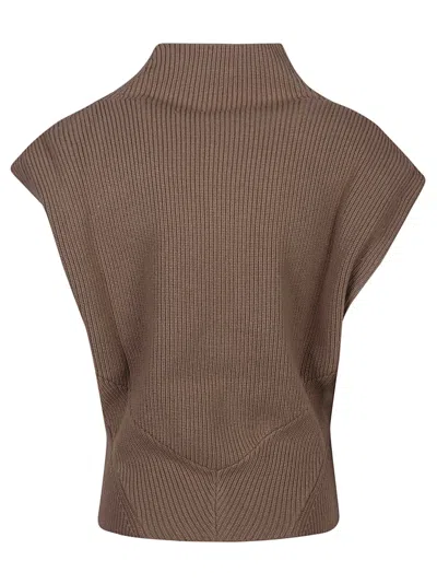 Shop Iro Kenda Sleeveless Sweater In Khaki