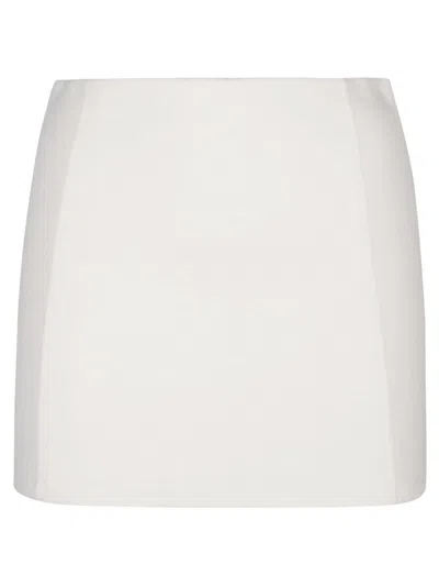 Shop P.a.r.o.s.h Leak Mini Skirt In Panna