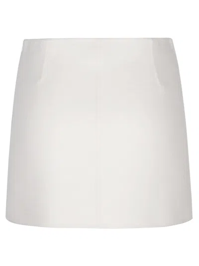 P.a.r.o.s.h Leak Mini Skirt In Panna