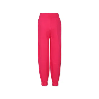 Diadora Fuchsia Trousers For Girl With Logo In Fuchsia