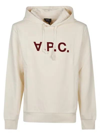 Apc Standard Grand Vpc Sweatshirt In Alg Ecru/bordeaux