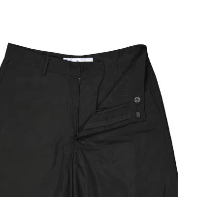 Off-white Black Casual Shorts With Design In Black