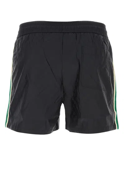 Shop Gucci Black Nylon Swimming Shorts