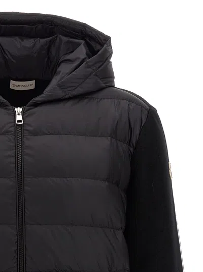 Shop Moncler Padded Cardigan In Black