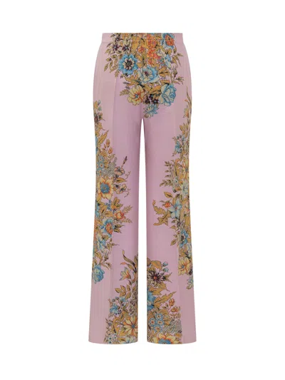 Shop Etro Bouquet Bandana Trousers In Fantasia