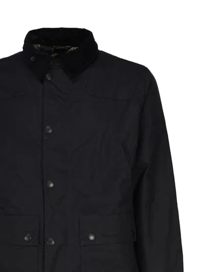 Shop Barbour Reelin Waxed Jacket In Blue