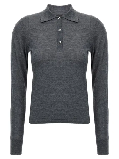 Shop Pinko Liquoroso Polo Shirt In Grigio Pioggerella