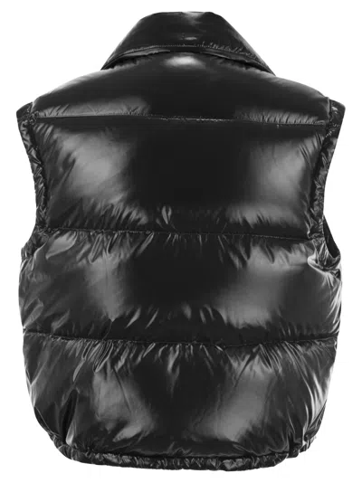 Fay Sporty 3-hook Mini Down Waistcoat In Black