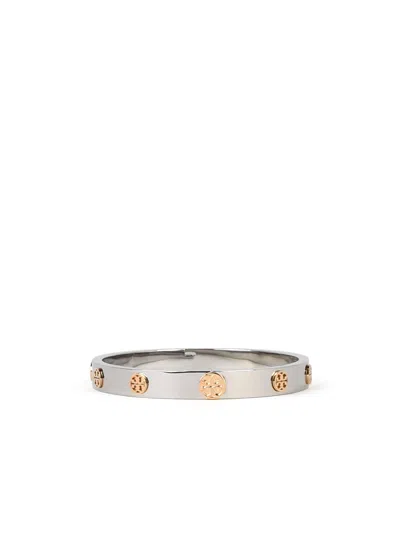 Tory Burch Miller' Silver Plated Brass Bracelet In Silver