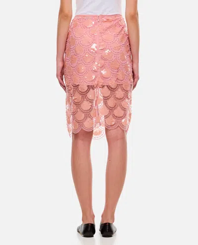 Shop Rotate Birger Christensen Sequin Pencil Skirt In Rosa