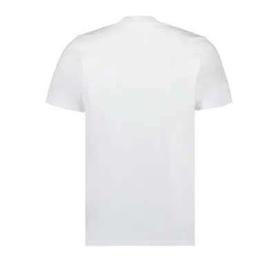 Shop Moncler Logo Patch Crewneck T-shirt In Bianco