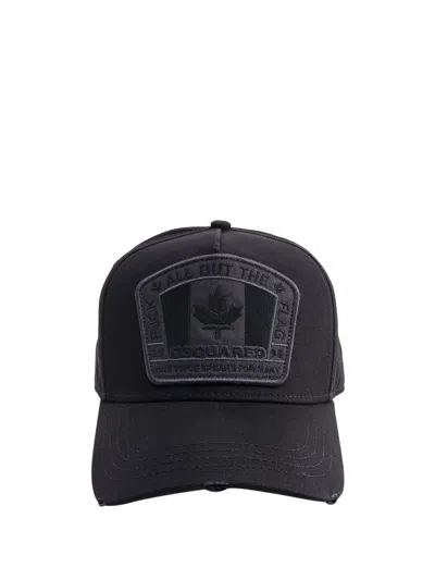 Dsquared2 D2 Patch Baseball Cap In Black