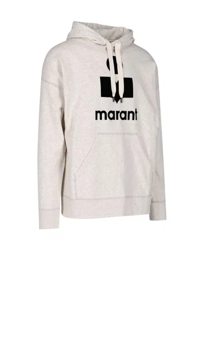 Shop Isabel Marant Miley Hoodie In Ecrù