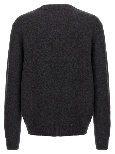 Shop Lemaire Wool Sweater In Anthracite