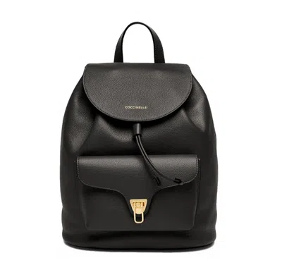 Shop Coccinelle Beat Soft Black Backpack In Noir