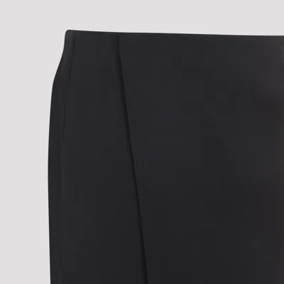 The Row Parma Stretch Virgin Wool Midi Skirt In Nvy Navy