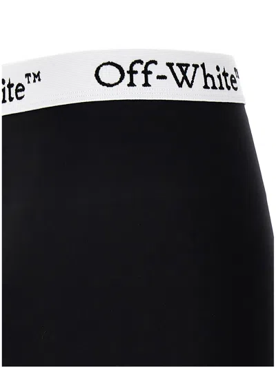 Shop Off-white Logoband Leggings In White/black