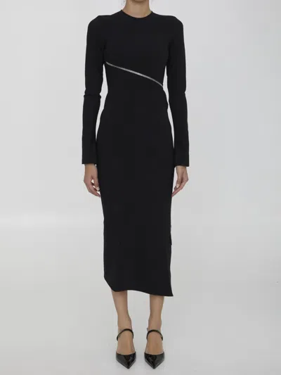 Shop Attico Midi Dress In Nero