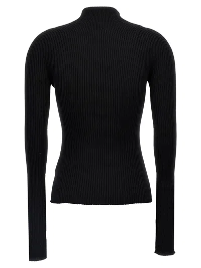 Shop Courrèges Solar Light Rib Sweater In Nero