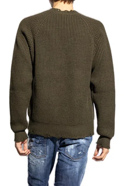 Shop Dsquared2 Round Neck Sleeved Sweater In C