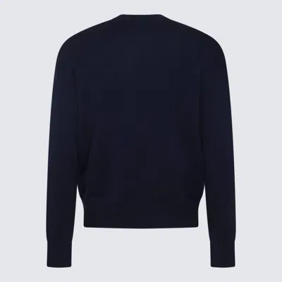 Shop Givenchy Black Wool Knitwear In Blue