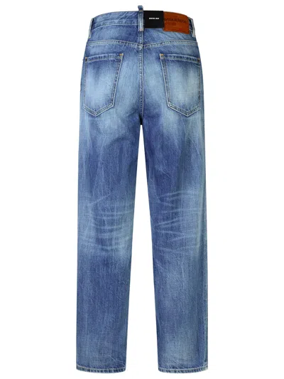 Shop Dsquared2 Boston Light Blue Denim Jeans In C