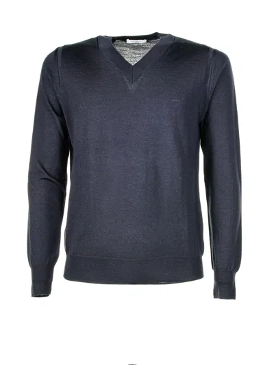 Shop Paolo Pecora Mens Bluette V-neck Sweater In Bku