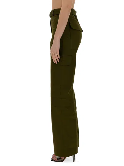 Shop Msgm Cargo Pants In Military Green