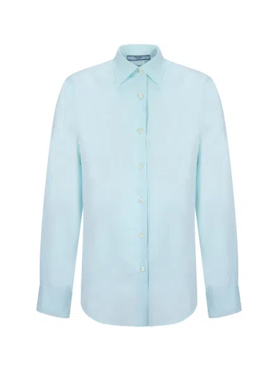 Shop Prada Shirt In Acqua