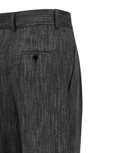 Shop Alberta Ferretti Pants With Front Pleats In Nero