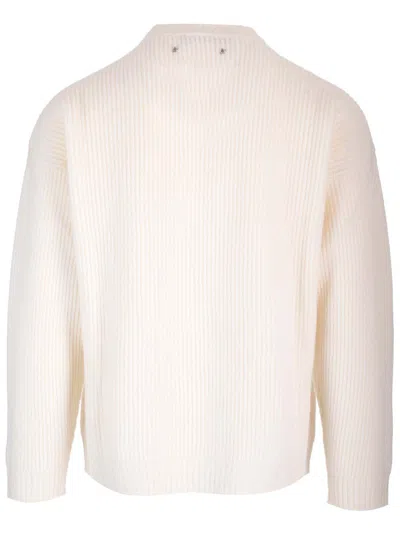 Shop Golden Goose Crewneck Sweater In Bianco