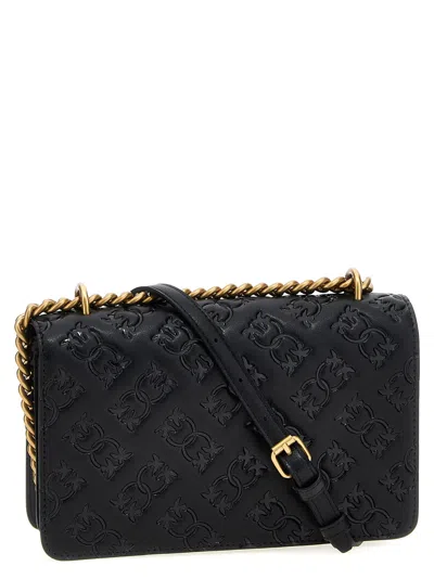 Shop Pinko Mini Love Bag Crossbody Bag In Nero