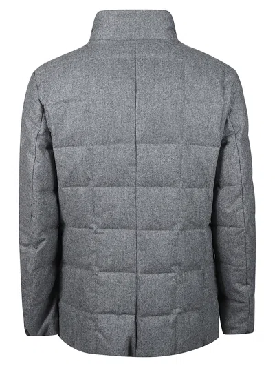 Shop Fay Double Front Down Jacket In Grigio