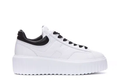 Shop Hogan H-stripes Sneakers In Bianco E Nero