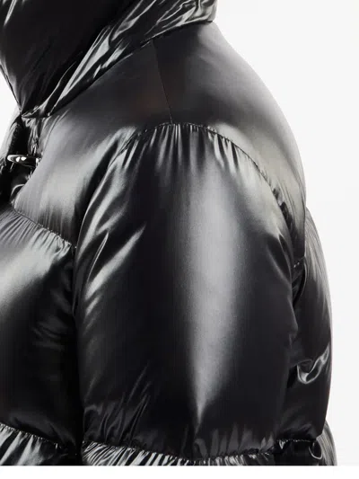 Fay A-line Caban Down Jacket In Black