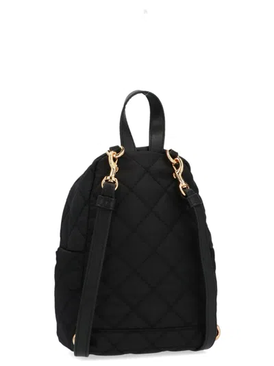 Shop Moschino Baby Logo Backpack In Black