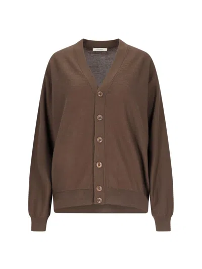 Shop Lemaire Cardigan In Brown