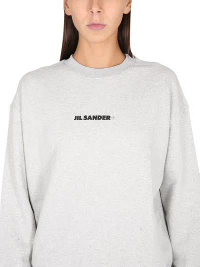 Shop Jil Sander Crewneck Sweatshirt In Grey